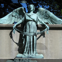 Decoración de jardín escultura de jardín de metal estatuas de ángel